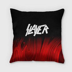 Подушка квадратная Slayer red plasma, цвет: 3D-принт