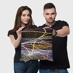 Подушка квадратная Световые эффекты, цвет: 3D-принт — фото 2