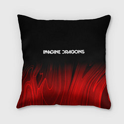 Подушка квадратная Imagine Dragons red plasma