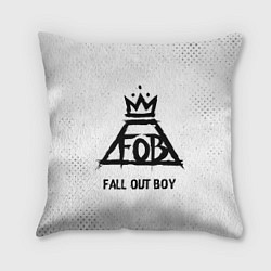 Подушка квадратная Fall Out Boy glitch на светлом фоне, цвет: 3D-принт