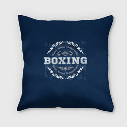 Подушка квадратная Boxing - надпись, цвет: 3D-принт