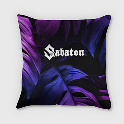 Подушка квадратная Sabaton neon monstera