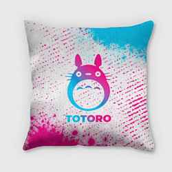 Подушка квадратная Totoro neon gradient style