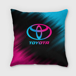 Подушка квадратная Toyota - neon gradient