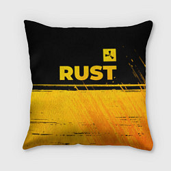 Подушка квадратная Rust - gold gradient: символ сверху