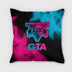 Подушка квадратная GTA - neon gradient