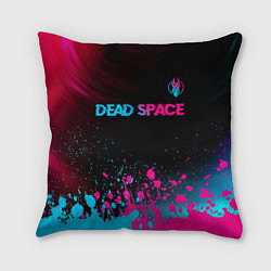 Подушка квадратная Dead Space - neon gradient: символ сверху