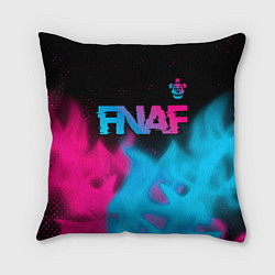 Подушка квадратная FNAF - neon gradient: символ сверху