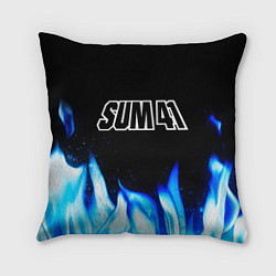 Подушка квадратная Sum41 blue fire