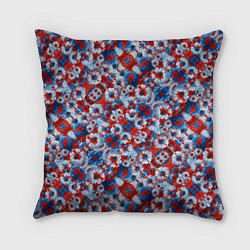 Подушка квадратная Цветы России, цвет: 3D-принт