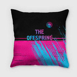 Подушка квадратная The Offspring - neon gradient: символ сверху