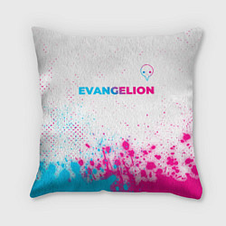 Подушка квадратная Evangelion neon gradient style: символ сверху