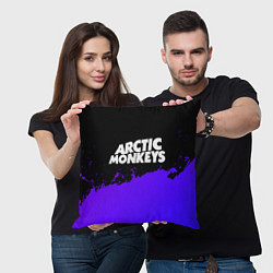 Подушка квадратная Arctic Monkeys purple grunge, цвет: 3D-принт — фото 2