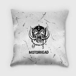 Подушка квадратная Motorhead glitch на светлом фоне