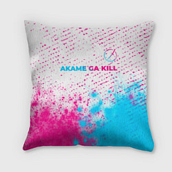 Подушка квадратная Akame ga Kill neon gradient style: символ сверху