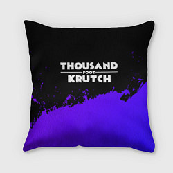 Подушка квадратная Thousand Foot Krutch purple grunge, цвет: 3D-принт