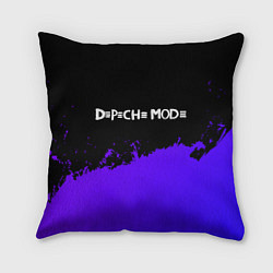 Подушка квадратная Depeche Mode purple grunge, цвет: 3D-принт