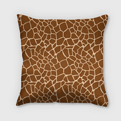 Подушка квадратная Пятнистая шкура жирафа, цвет: 3D-принт