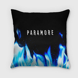 Подушка квадратная Paramore blue fire