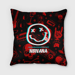 Подушка квадратная Nirvana rock glitch