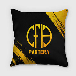 Подушка квадратная Pantera - gold gradient