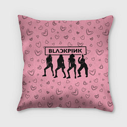 Подушка квадратная Blackpink силуэт, цвет: 3D-принт