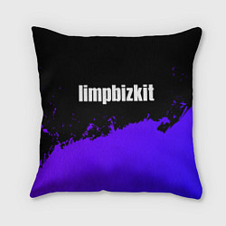 Подушка квадратная Limp Bizkit purple grunge, цвет: 3D-принт