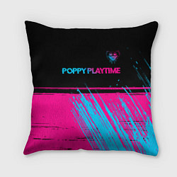 Подушка квадратная Poppy Playtime - neon gradient: символ сверху