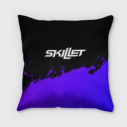 Подушка квадратная Skillet purple grunge