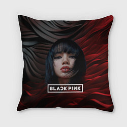 Подушка квадратная Blackpink red and black, цвет: 3D-принт