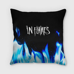 Подушка квадратная In Flames blue fire, цвет: 3D-принт