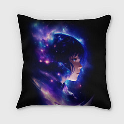 Подушка квадратная Космическая женщина, цвет: 3D-принт