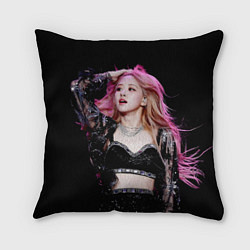 Подушка квадратная Blackpink Rose Pink hair, цвет: 3D-принт