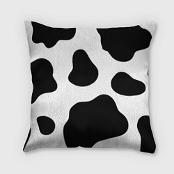 Подушка квадратная Принт - пятна коровы, цвет: 3D-принт