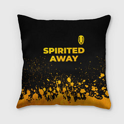 Подушка квадратная Spirited Away - gold gradient: символ сверху