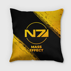 Подушка квадратная Mass Effect - gold gradient
