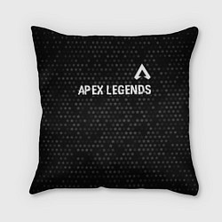 Подушка квадратная Apex Legends glitch на темном фоне: символ сверху