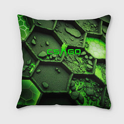 Подушка квадратная CSGO green abstract