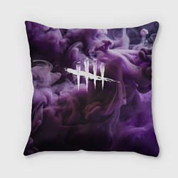 Подушка квадратная Dead By Daylight Logo Smoke, цвет: 3D-принт