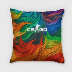 Подушка квадратная Cs Go Logo Color