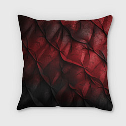 Подушка квадратная Black red texture