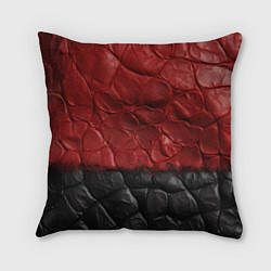 Подушка квадратная Черная красная текстура