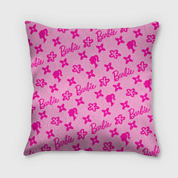 Подушка квадратная Барби паттерн розовый, цвет: 3D-принт