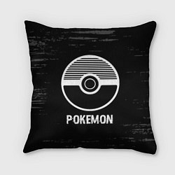 Подушка квадратная Pokemon glitch на темном фоне