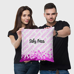 Подушка квадратная Sally Face pro gaming: символ сверху, цвет: 3D-принт — фото 2