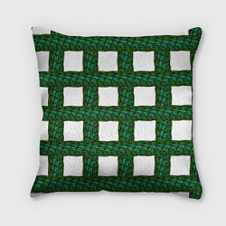 Подушка квадратная Зеленые змейки