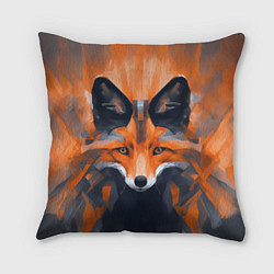Подушка квадратная Нарисованная огненная лиса, цвет: 3D-принт