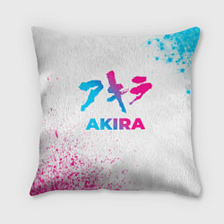 Подушка квадратная Akira neon gradient style, цвет: 3D-принт