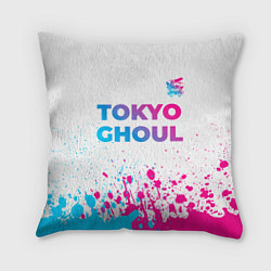 Подушка квадратная Tokyo Ghoul neon gradient style: символ сверху