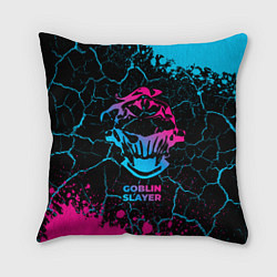 Подушка квадратная Goblin Slayer - neon gradient, цвет: 3D-принт